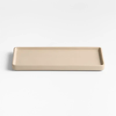 Varick Sand Silicone Coated Vanity Tray