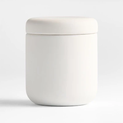 Varick White Silicone Coated Canister