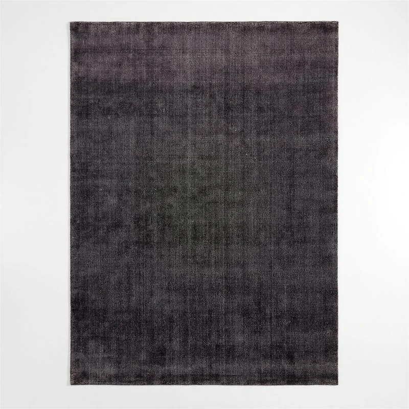Vaughn Performance Wool-Blend Handwoven Black Area Rug 8'x10'