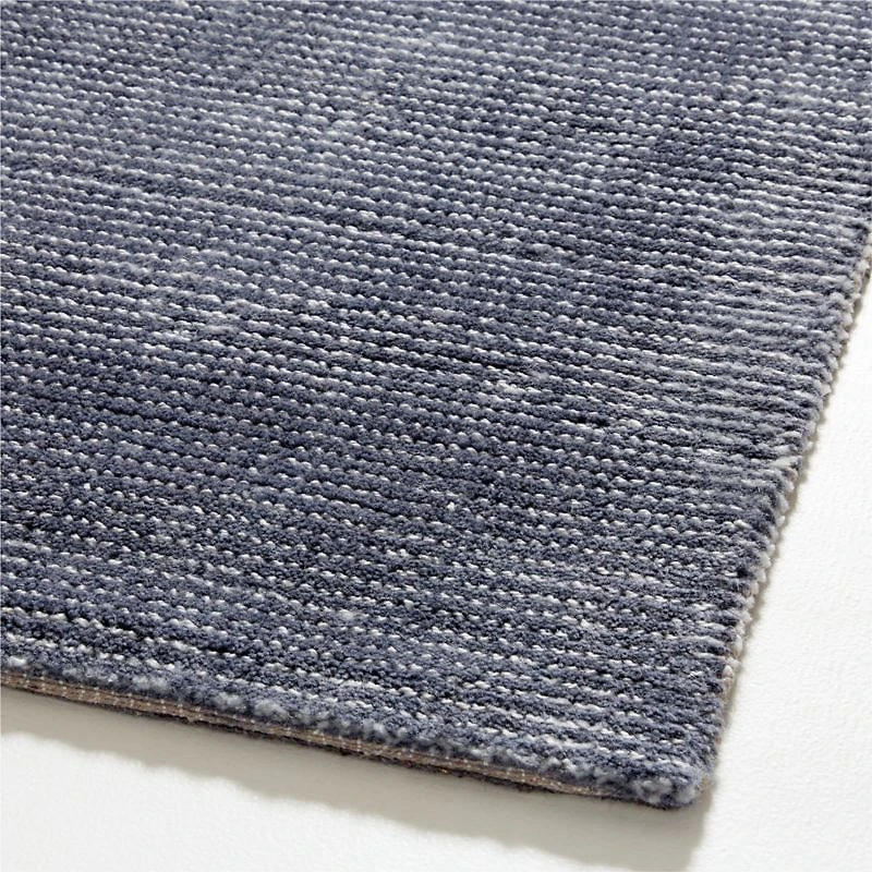 Vaughn Performance Wool-Blend Handwoven Blue Area Rug 6'x9'
