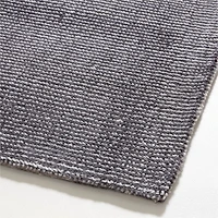Vaughn Performance Wool-Blend Handwoven Charcoal Grey Area Rug 10'x14'