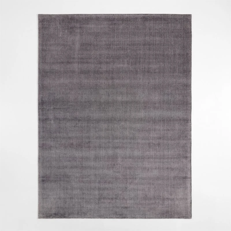 Vaughn Performance Wool-Blend Handwoven Charcoal Grey Area Rug 10'x14'