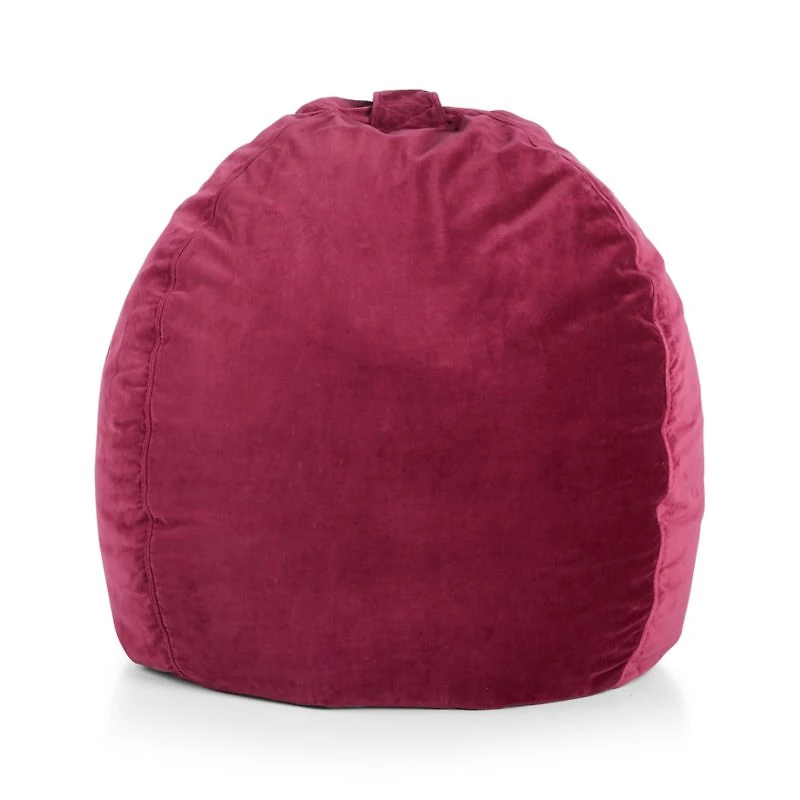 Large Pink Velvet Bean Bag Chair