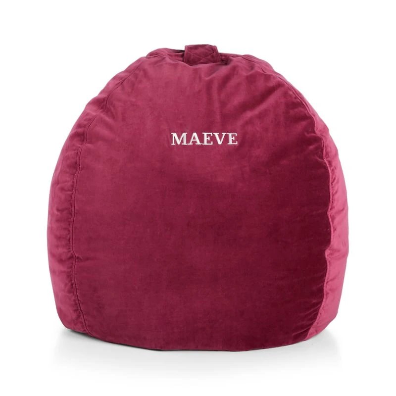 Large Pink Velvet Bean Bag Chair