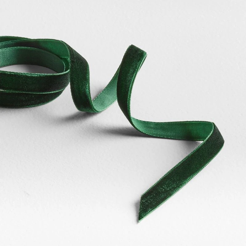Green Velvet Holiday Ribbon