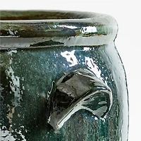 Veneto 21"x21.5" Green Ceramic Indoor/Outdoor Planter