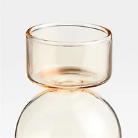 Venezia Champagne Yellow Glass Tealight Candle Holder