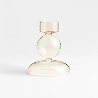 Venezia Champagne Yellow Glass Tealight Candle Holder