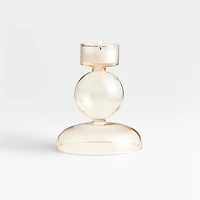 Venezia Champagne Yellow Glass Tealight Candle Holder
