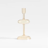 Venezia Small Champagne Yellow Glass Taper Candle Holder