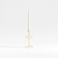 Venezia Small Champagne Yellow Glass Taper Candle Holder