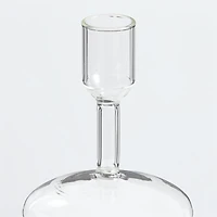 Venezia Small Clear Glass Taper Candle Holder