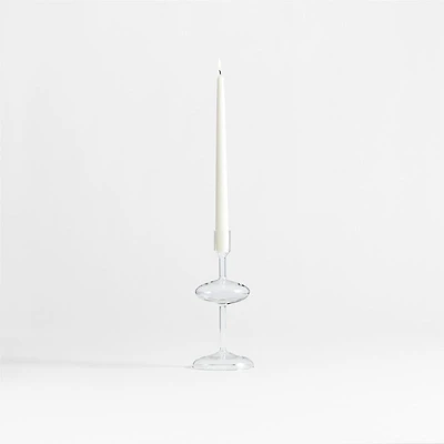 Venezia Small Clear Glass Taper Candle Holder