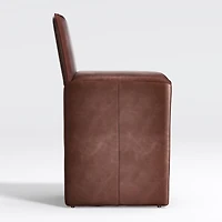 Venn Burgundy Leather Counter Stool