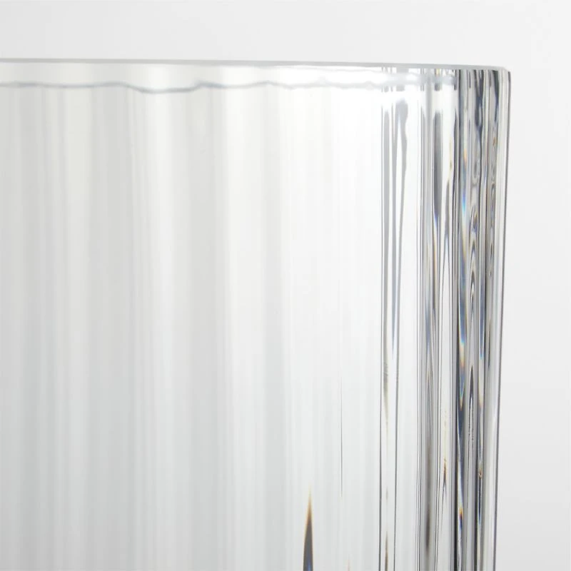 Venus Fluted Glass Hurricane Candle Holder 15"