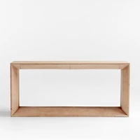 Vernon 72" Rectangular Natural Pine Wood Storage Console Table