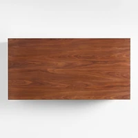 Vernon Walnut Wood 56" Rectangular Coffee Table with Shelf