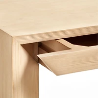 Vernon Natural Wood Side Table with Drawer, Set of 2