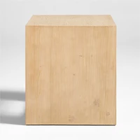Vernon Natural Wood Side Table with Drawer, Set of 2