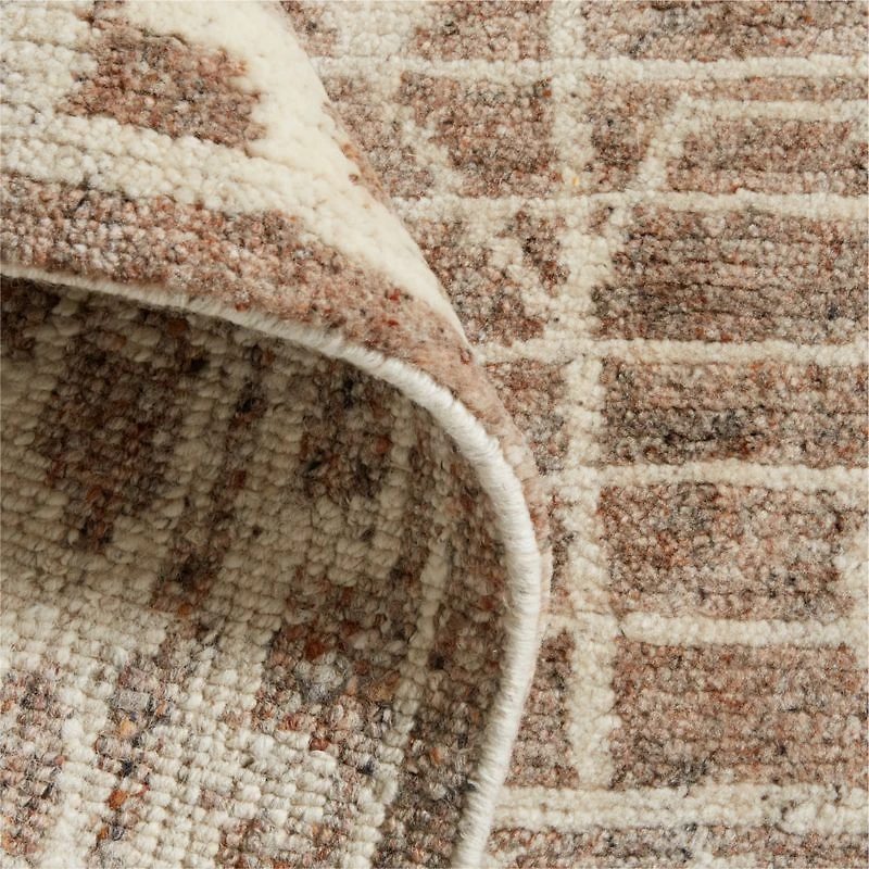 Verona Wool Hand-Knotted Rust Area Rug 6'x9'