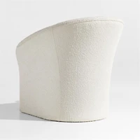 Verso Small Space White Fabric Accent Chair
