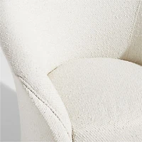 Verso Small Space White Fabric Accent Chair