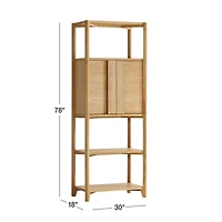 Vertex Bookcase Bar Cabinet