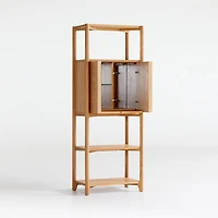 Vertex Bookcase Bar Cabinet