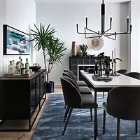 Casement 66" Black Credenza