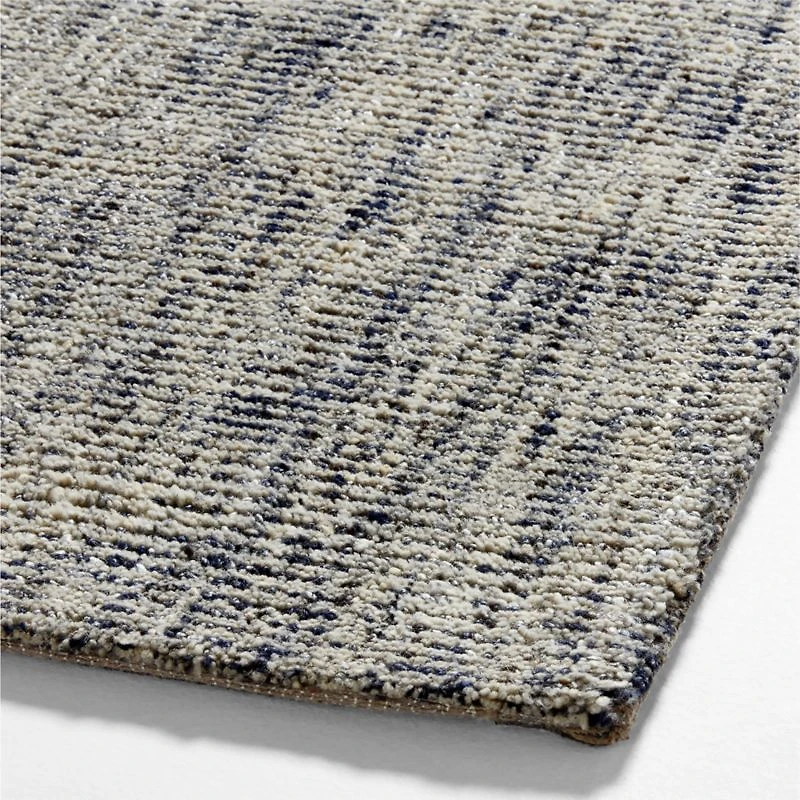 Vienne Performance Wool Handwoven White and Blue Area Rug 9'x12'