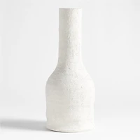 Villa White Bottle Ceramic Vase 20"