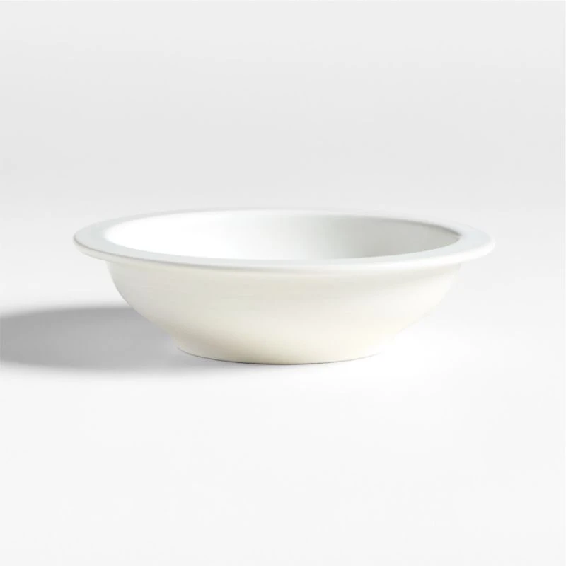 Villa White Stoneware Low Bowl