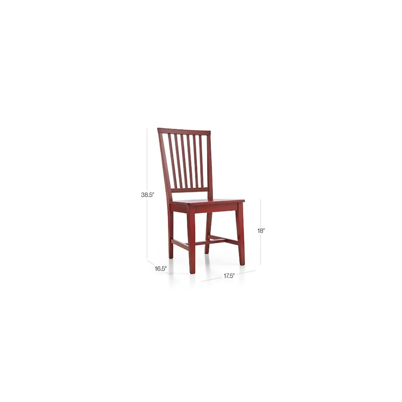 Village Red Wood Dining Chair