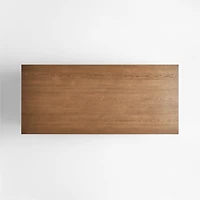 Virage 96" Curved Warm Brown Wood Dining Table