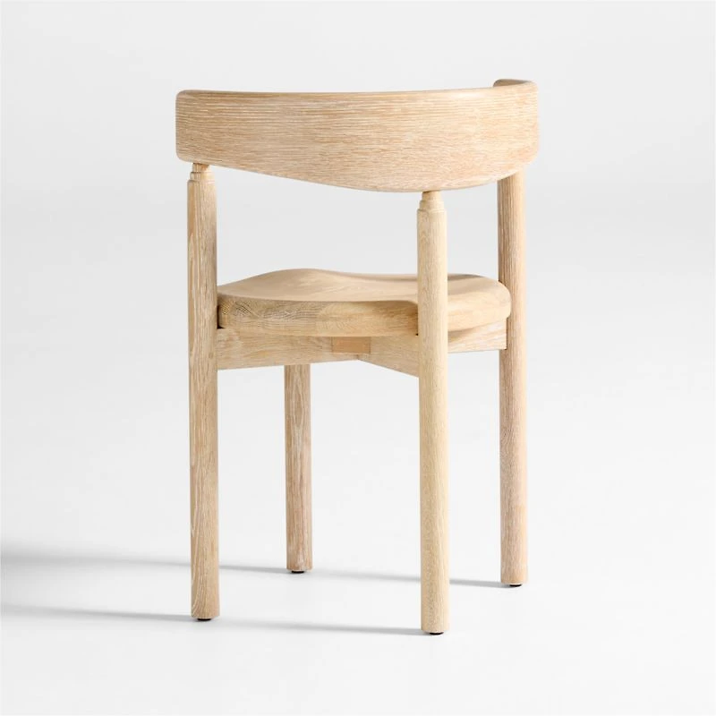 Virage Natural Oak Wood Curved Dining Chair