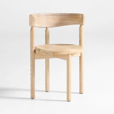 Virage Natural Oak Wood Curved Dining Chair