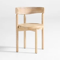 Virage Natural Oak Wood Curved Dining Chair