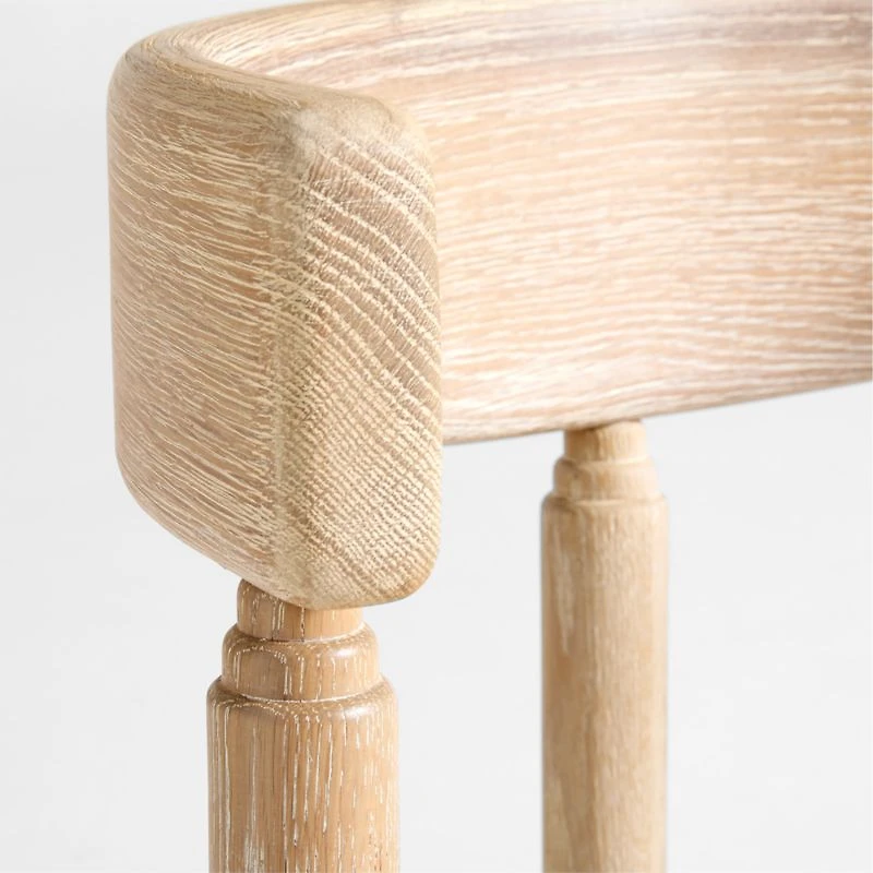 Virage Natural Oak Wood Curved Dining Chair