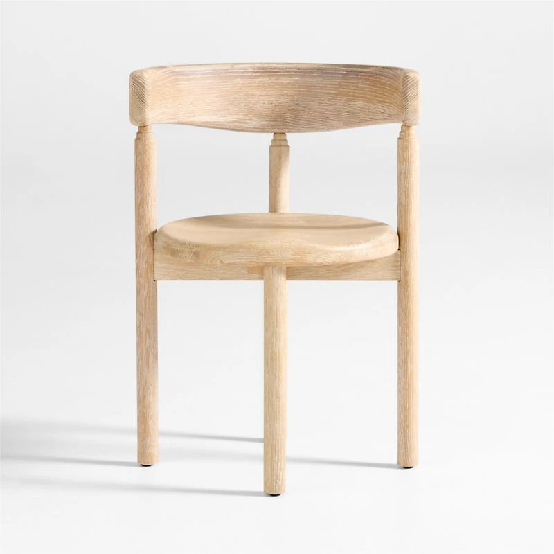 Virage Natural Oak Wood Curved Dining Chair