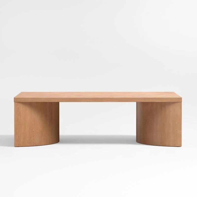 Virage Light Brown Oak Wood 54" Rectangular Coffee Table