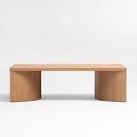Virage Light Brown Oak Wood 54" Rectangular Coffee Table