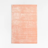 Viscose Double Striped Light Pink Kids Area Rug 5'x8'