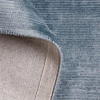 Viscose Double Striped Smoke Blue Kids Area Rug 5'x8'