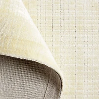 Viscose Grid Beige Kids Area Rug 5'x8'