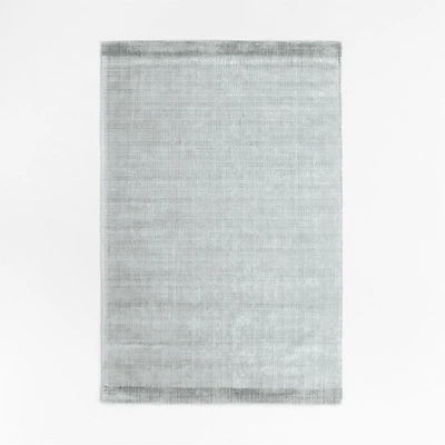 Viscose Grid Light Blue Kids Area Rug 5'x8'