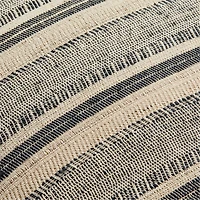 Vittoria Silk Blend Textured 23"x23" Ink Black Throw Pillow with Down-Alternative Insert
