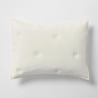 Organic Cotton Voile Pampas Ivory Standard Bed Pillow Sham