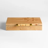 Volos Small Burl Wood Lidded Decorative Storage Box