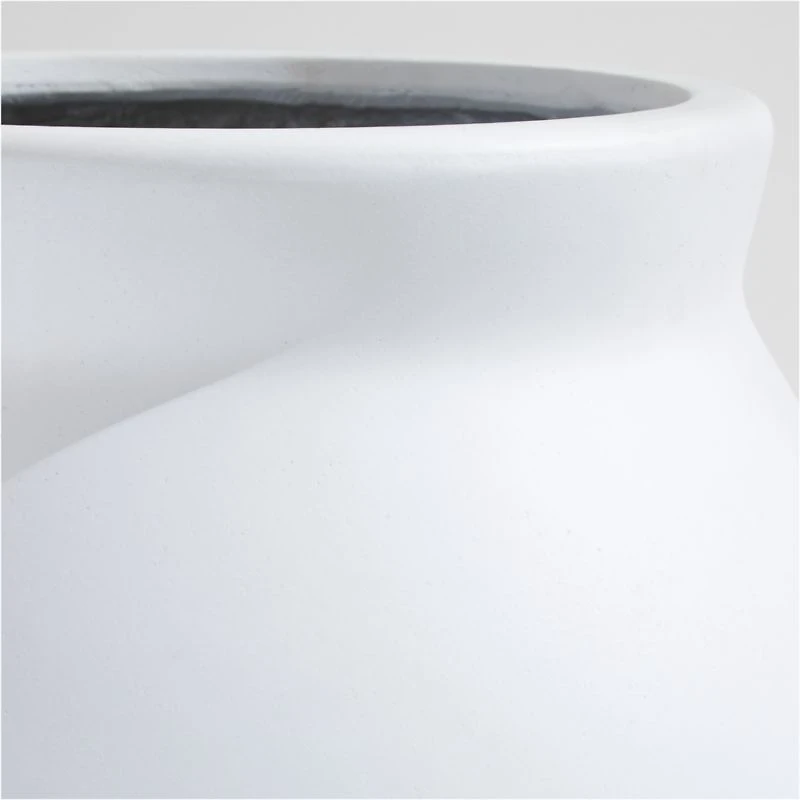 Wabi Small White Fiberstone Planter by Leanne Ford