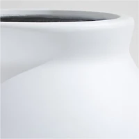 Wabi Small White Fiberstone Planter by Leanne Ford